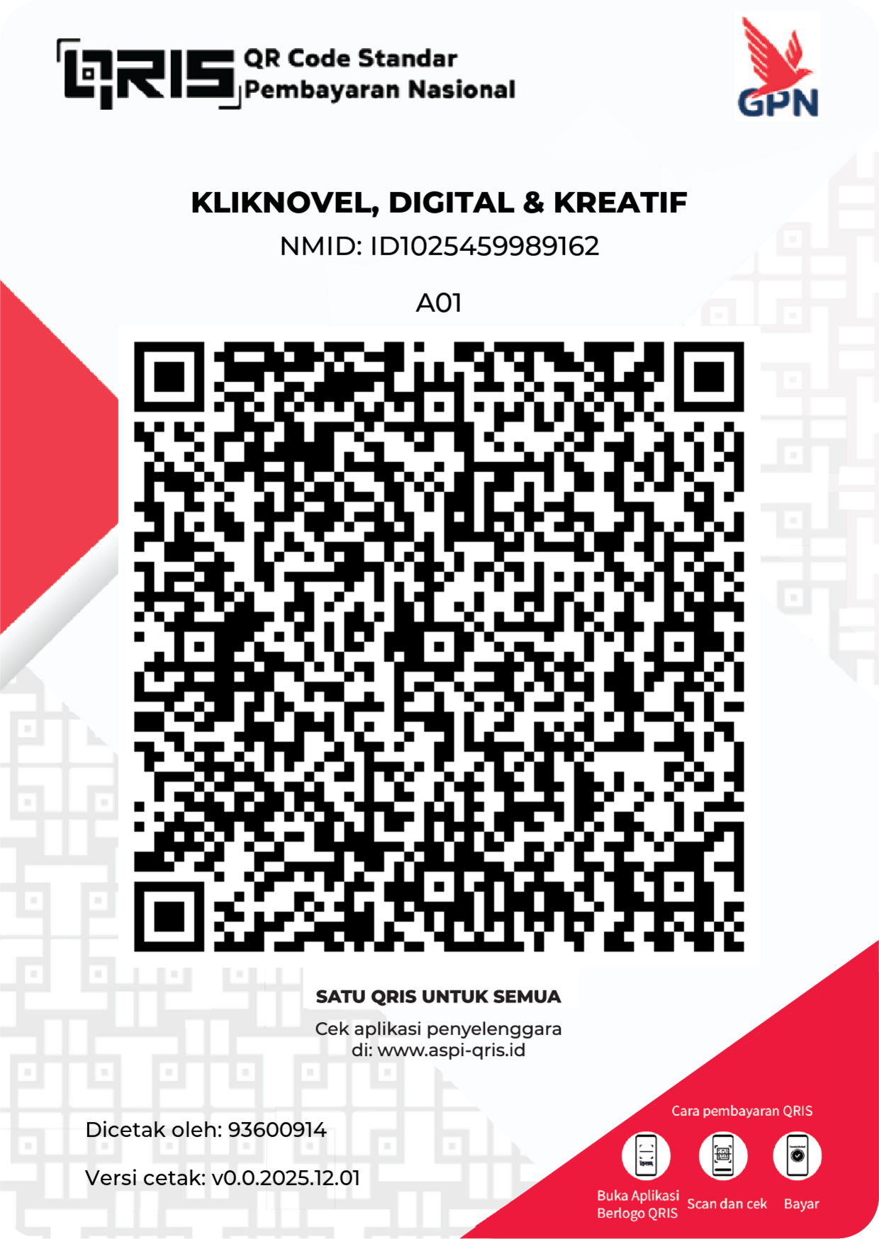 QRIS KlikNovel